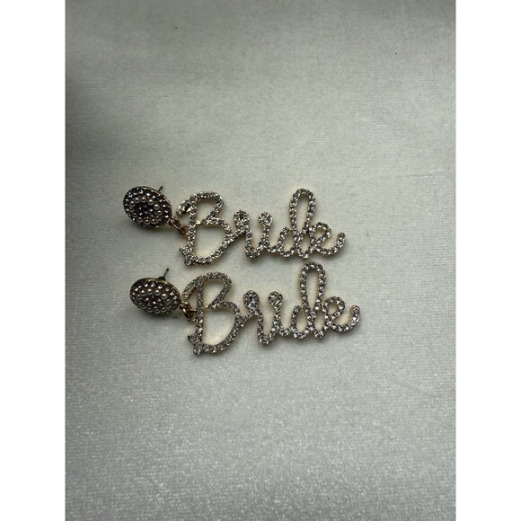 Boutique Jewelry - BRIDE Rhinestone Earrings Bachelorette Party Fun Wedding Bridal Shower Jewelry